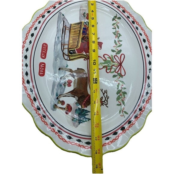 Anthropologie Nathalie Lete Santa and Reindeer Christmas Platter - Picture 3 of 4